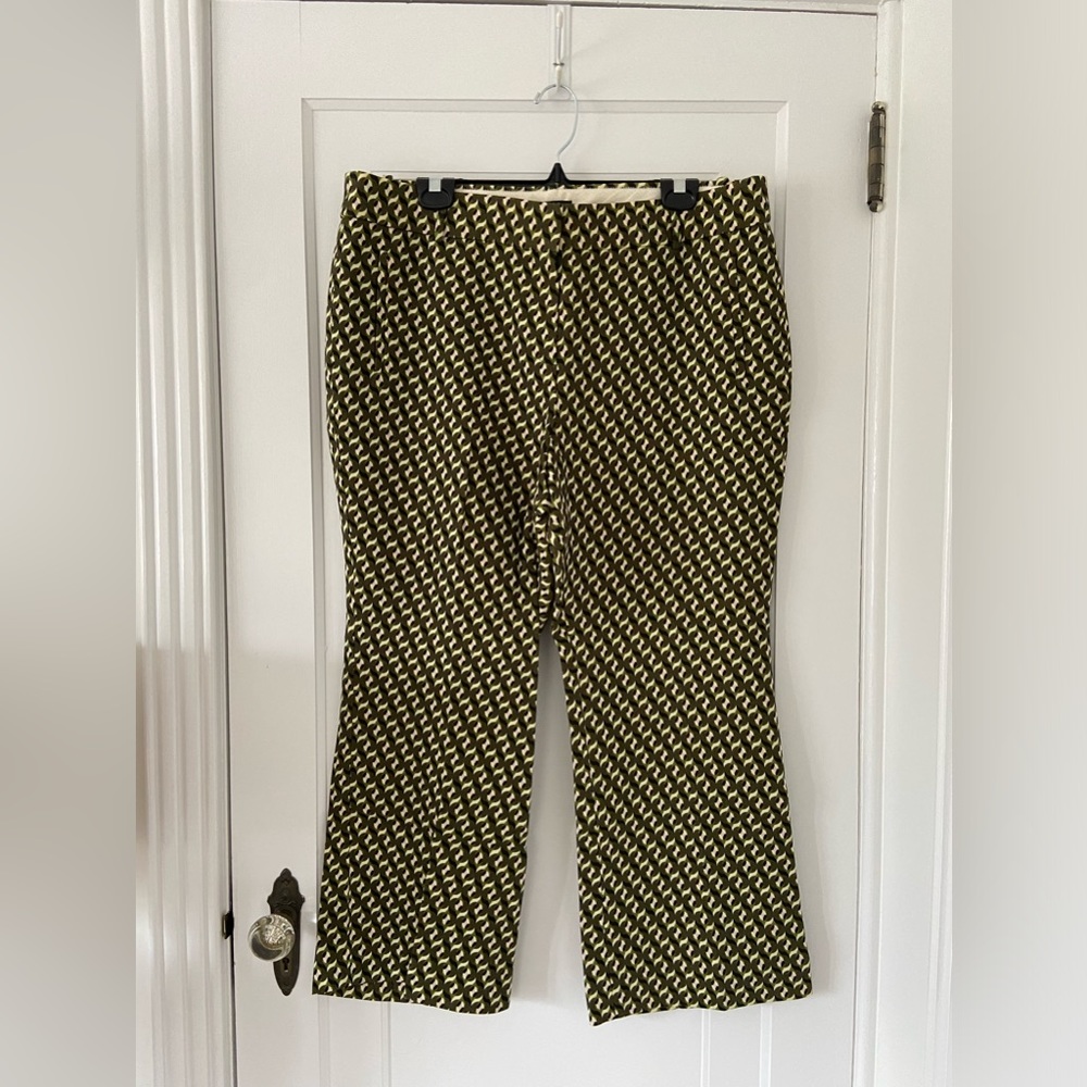 J. Crew Collection wool trousers with Ratti print, size 16